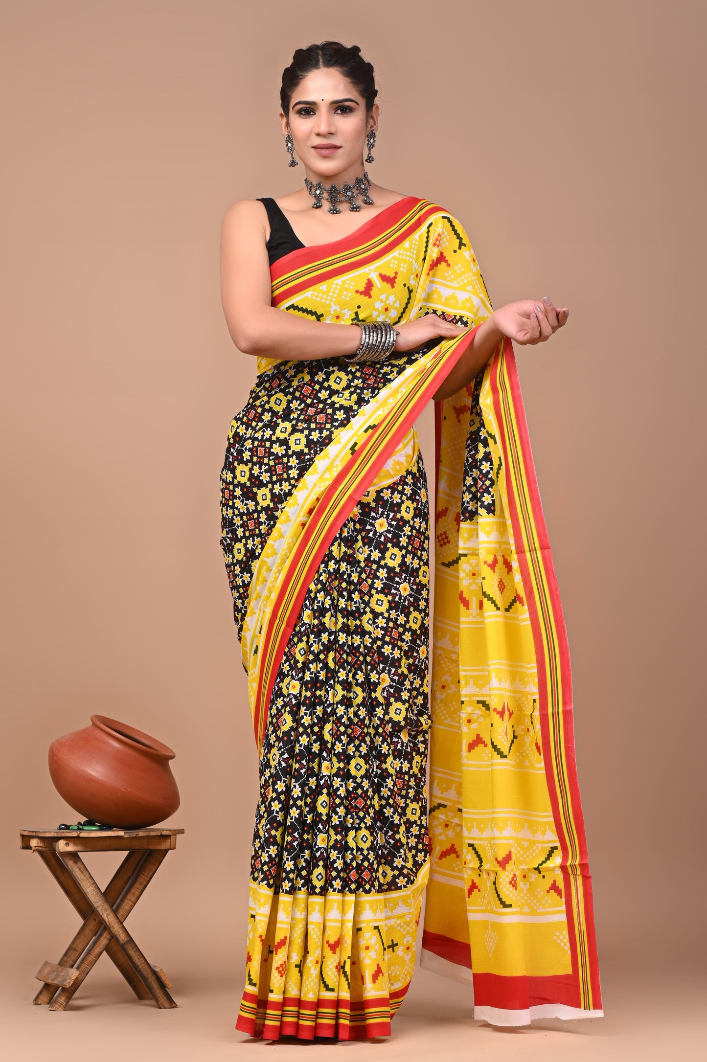 Premium Cotton Saree with Blouse Piece (BACS21)