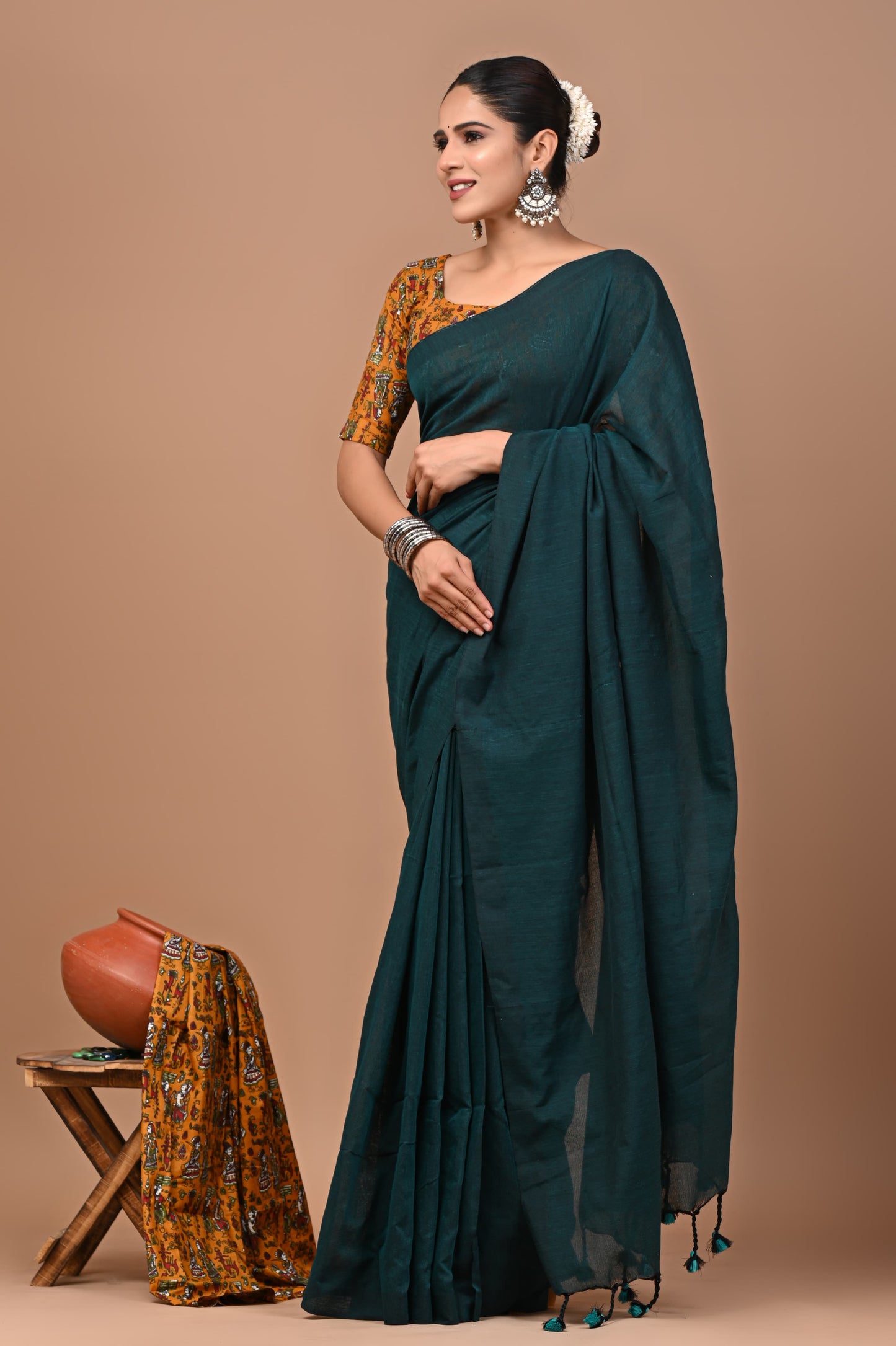 Premium Khadi Cotton Saree Extra Blouse Piece (BAKCS22)