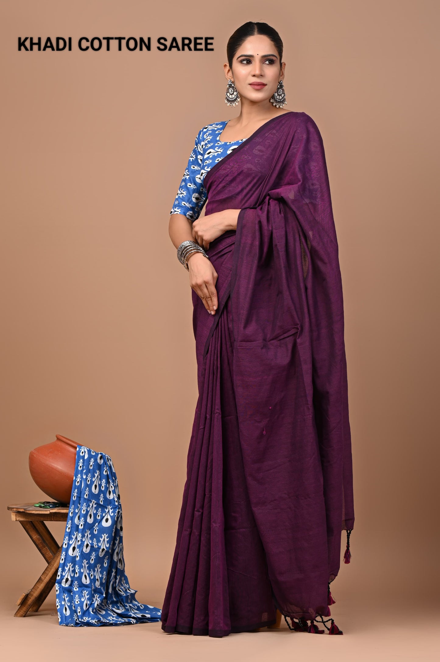 Premium Khadi Cotton Saree Extra Blouse Piece (BAKCS23)