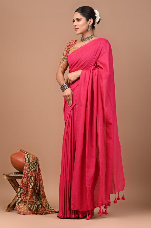 Premium Khadi Cotton Saree Extra Blouse Piece (BAKCS11)