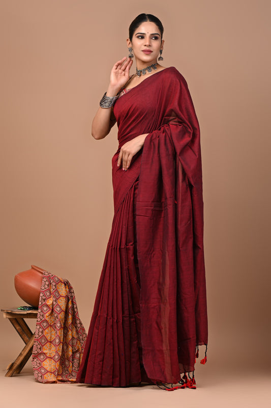 Premium Khadi Cotton Saree Extra Blouse Piece (BAKCS16)