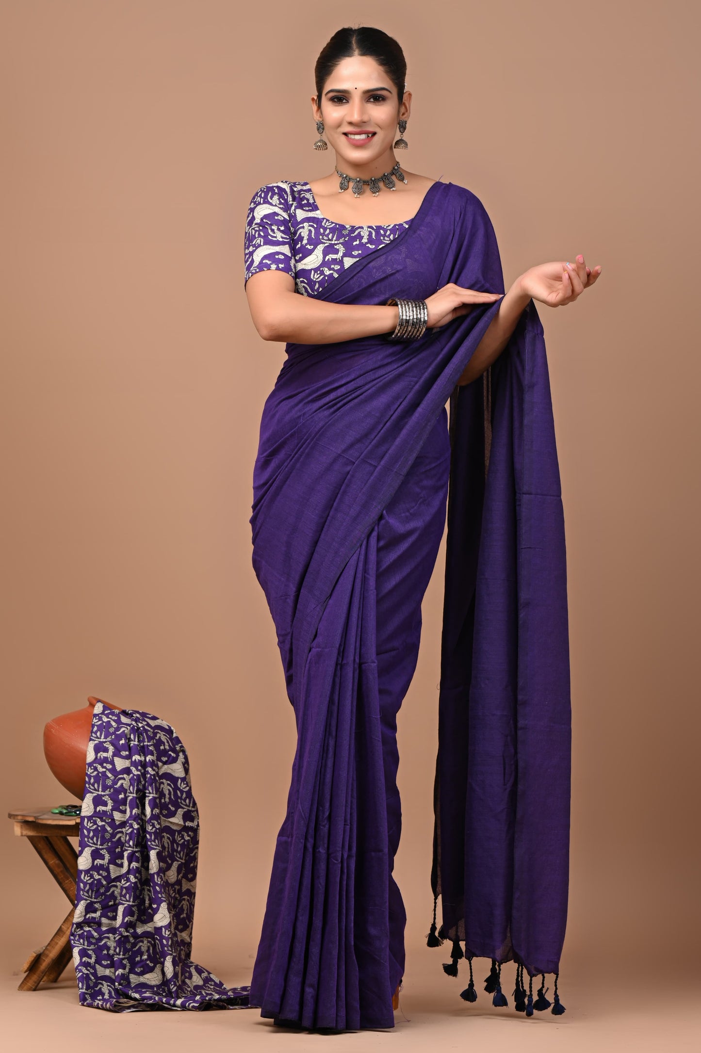 Premium Khadi Cotton Saree Extra Blouse Piece (BAKCS10)