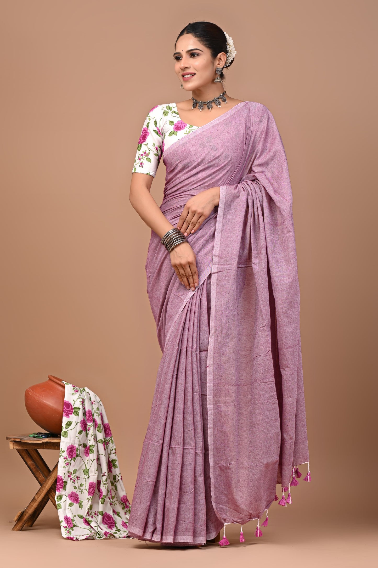 Premium Khadi Cotton Saree Extra Blouse Piece (BAKCS09)