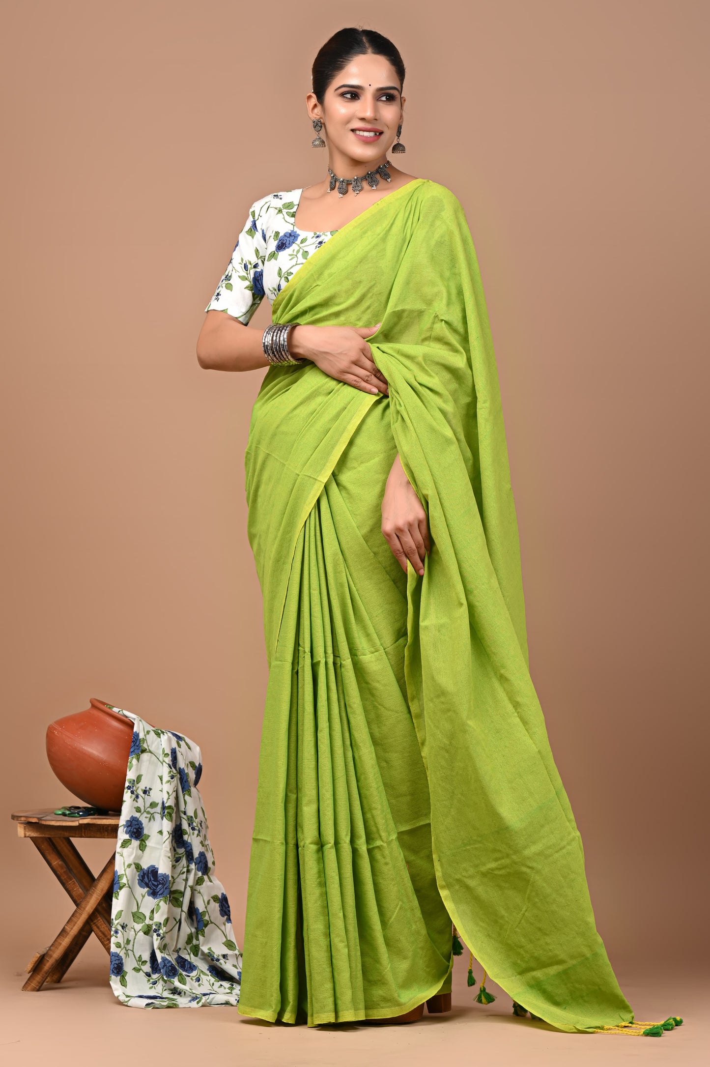 Premium Khadi Cotton Saree Extra Blouse Piece (BAKCS06)