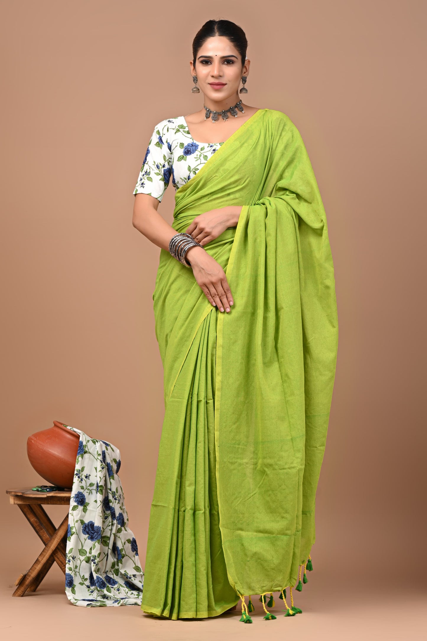 Premium Khadi Cotton Saree Extra Blouse Piece (BAKCS06)