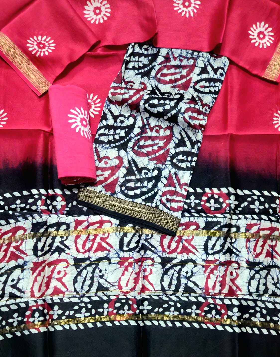 Exclusive Maheshwari silk suit Set
