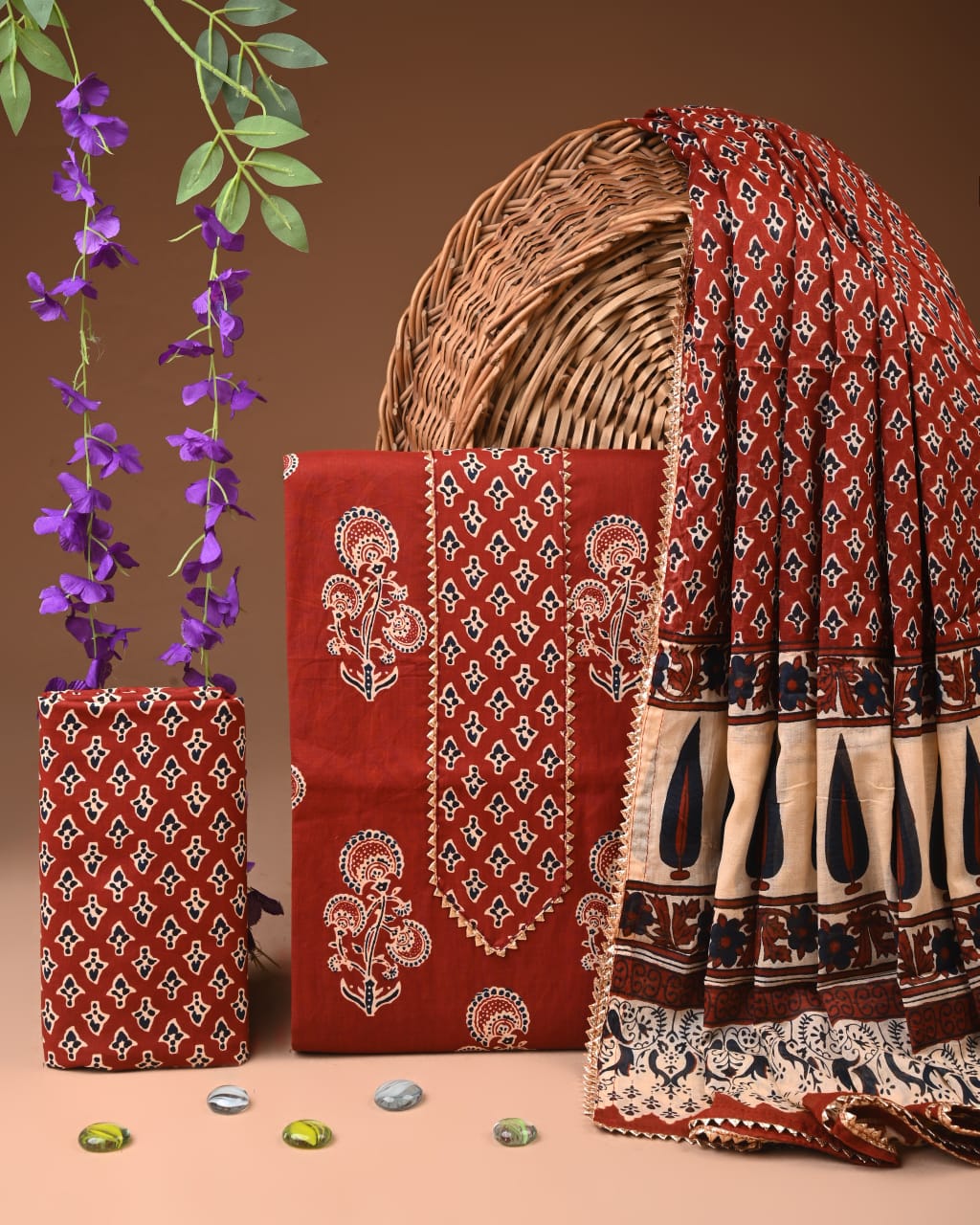 Premium Cotton Suit Set with Gota Patti Work (BACOTGH04)
