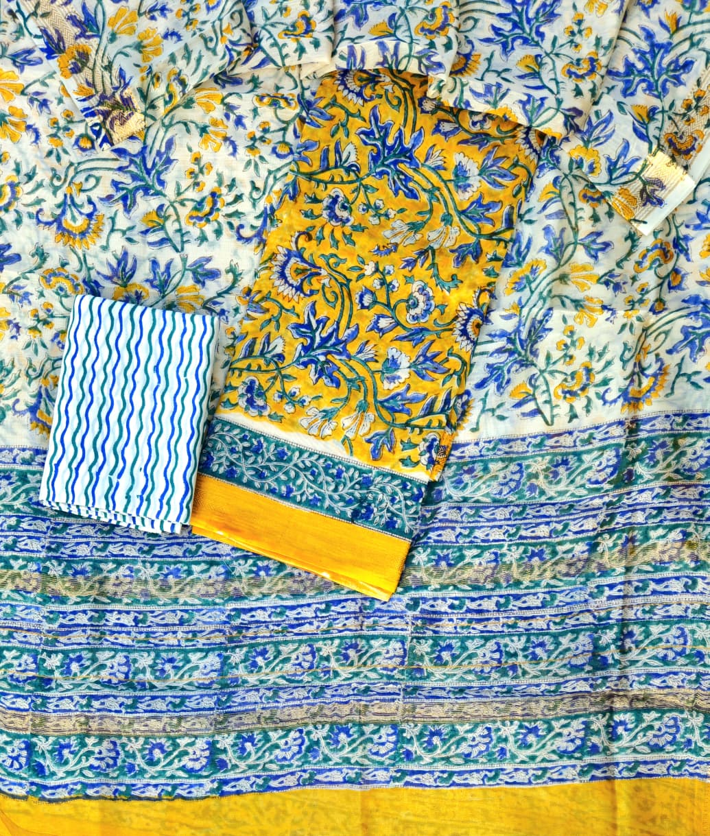 Exclusive Maheshwari silk suit Set