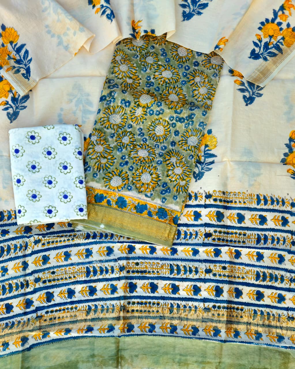 Exclusive Maheshwari silk suit Set