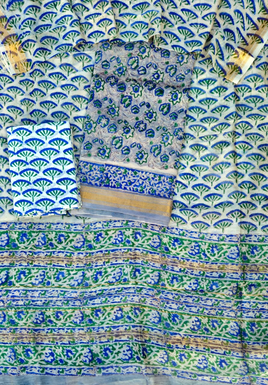 Exclusive Maheshwari silk suit Set