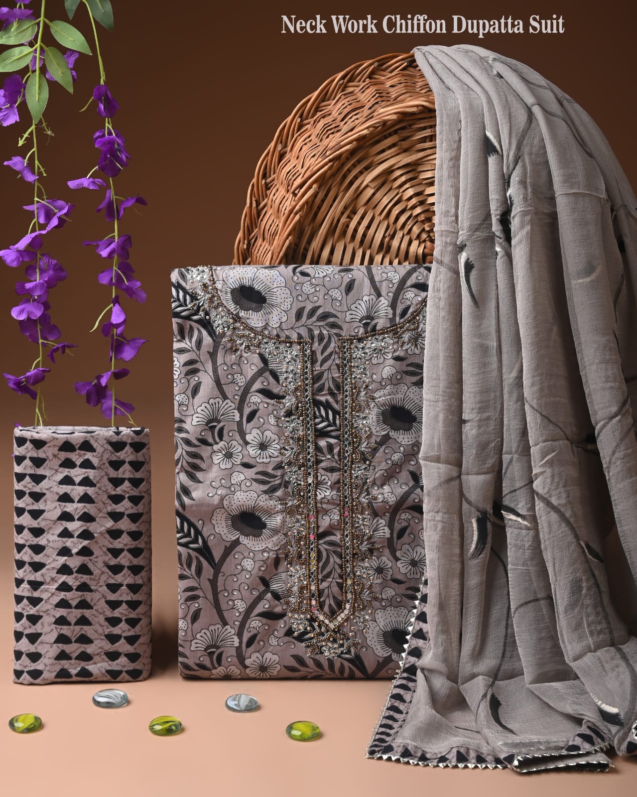 Premium Cotton Suit with Chiffon Dupatta – Zari Gotapatti Work (BACOTGC61)