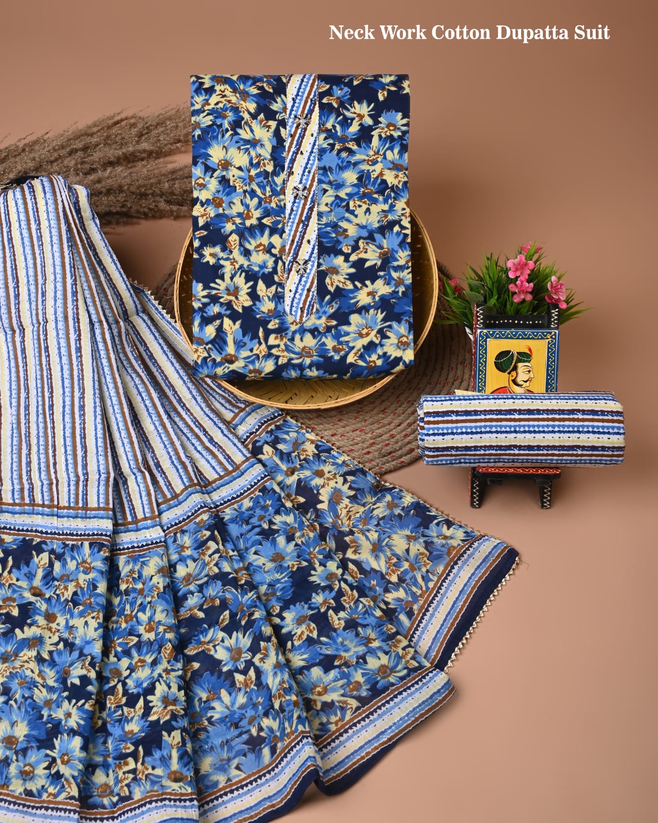 Premium Cotton Suit Set with Gota Patti Work (BACOTGH02)
