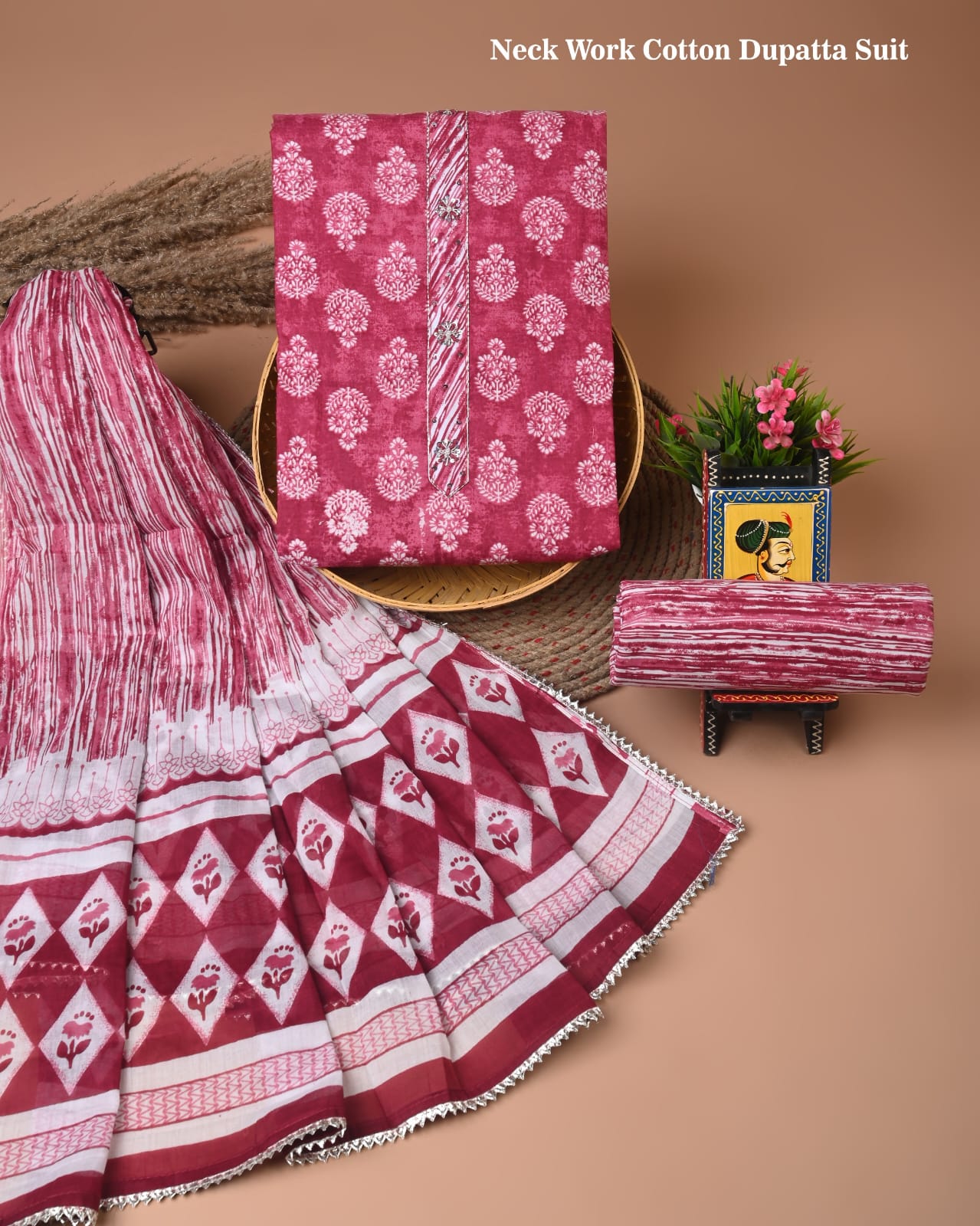 Premium Cotton Suit Set with Gota Patti Work (BACOTGH04)