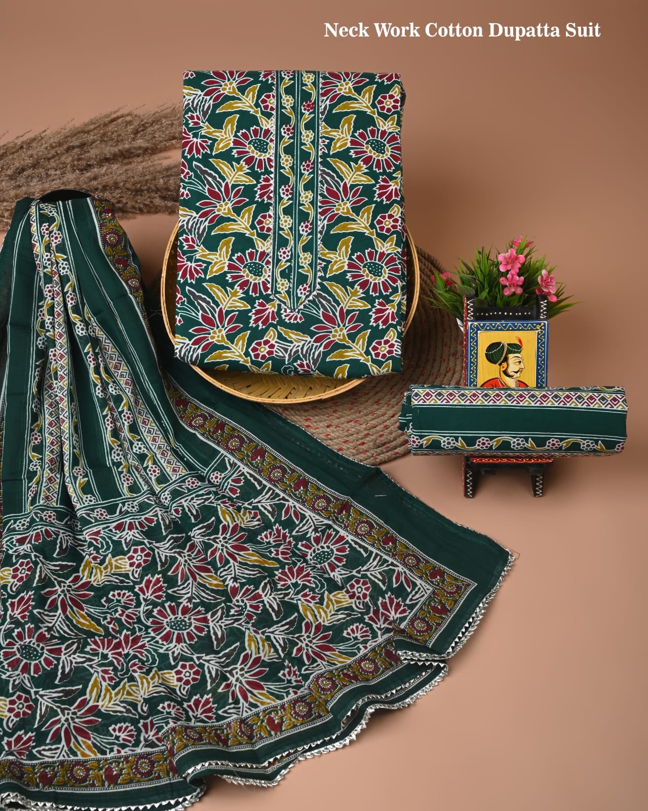 Premium Cotton Suit Set with Gota Patti Work (BACOTGH11)