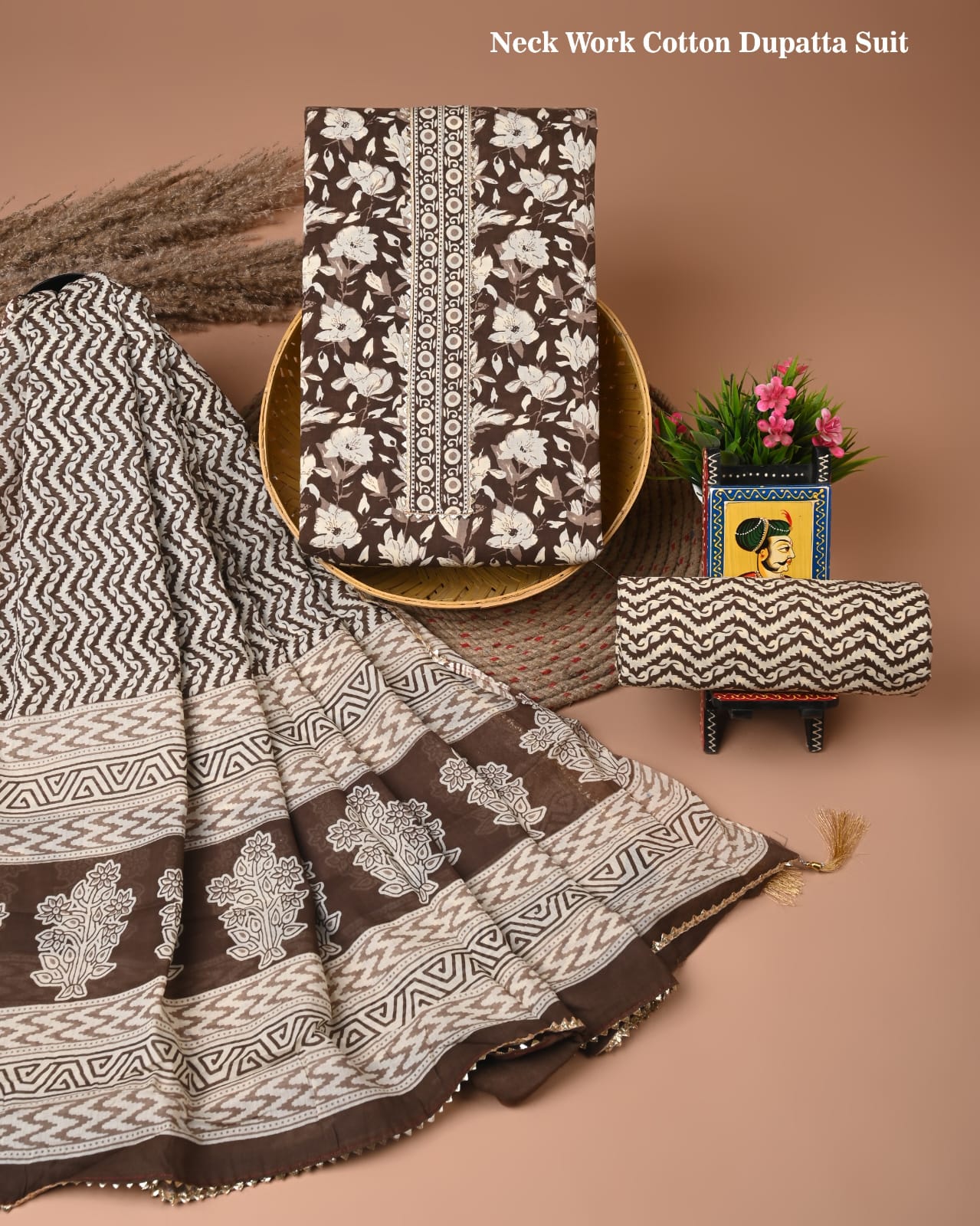 Premium Cotton Suit Set with Gota Patti Work (BACOTGH13)