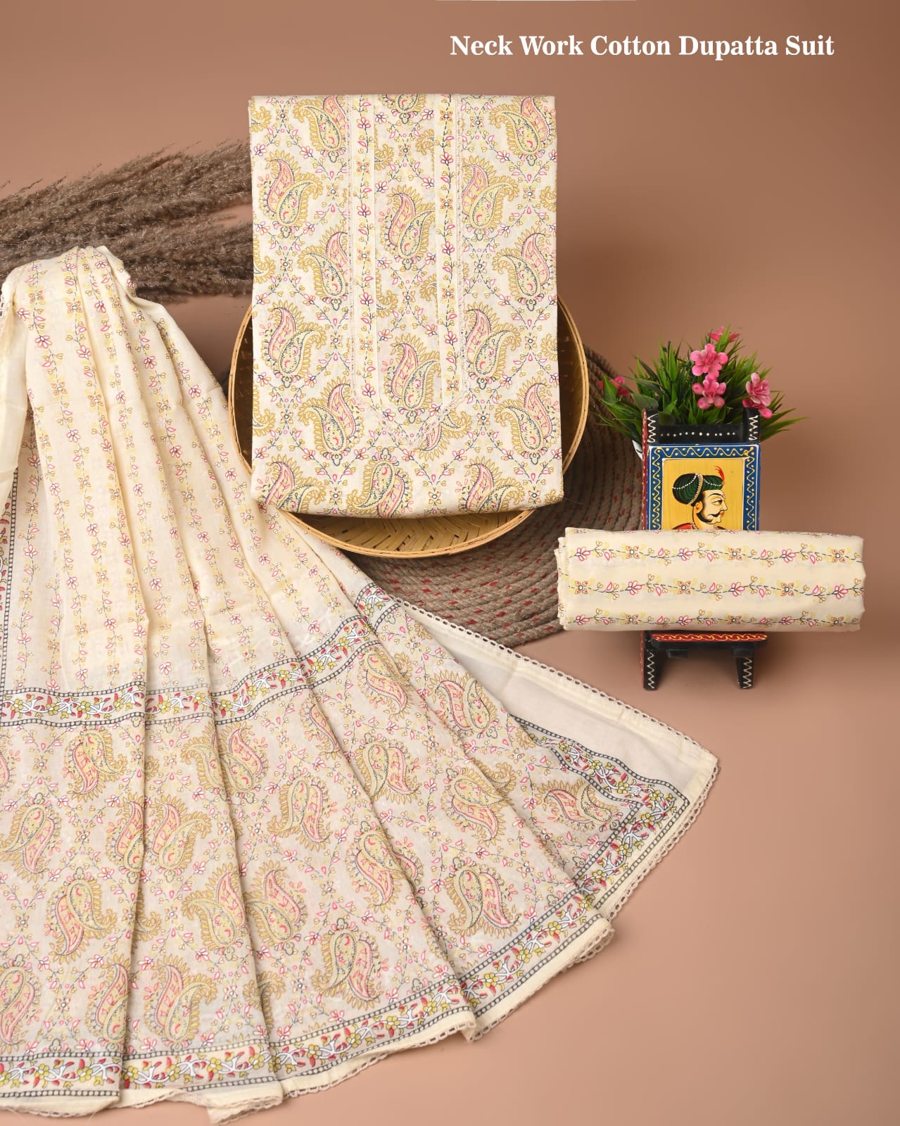 Premium Cotton Suit Set with Gota Patti Work (BACOTGH29)