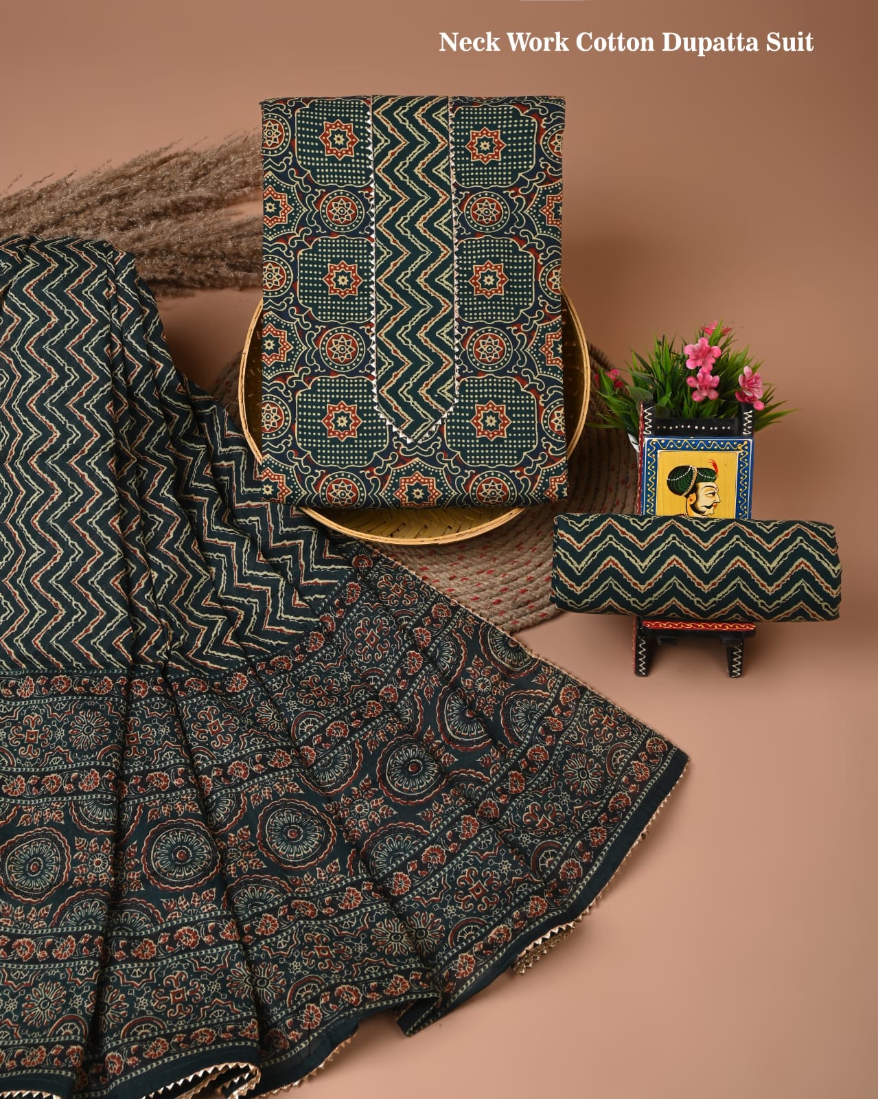 Premium Cotton Suit Set with Gota Patti Work (BACOTGH30)