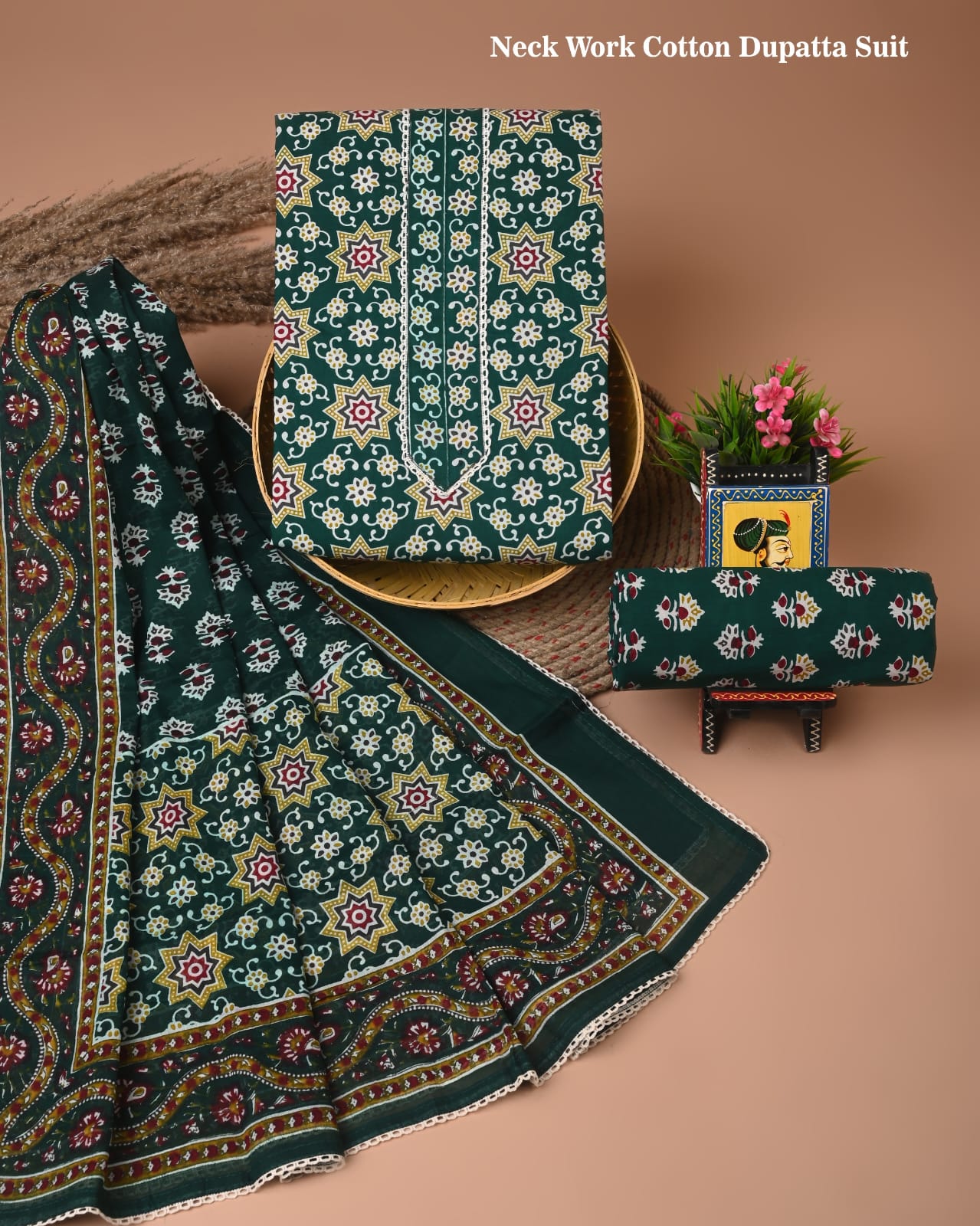 Premium Cotton Suit Set with Gota Patti Work (BACOTGH33)