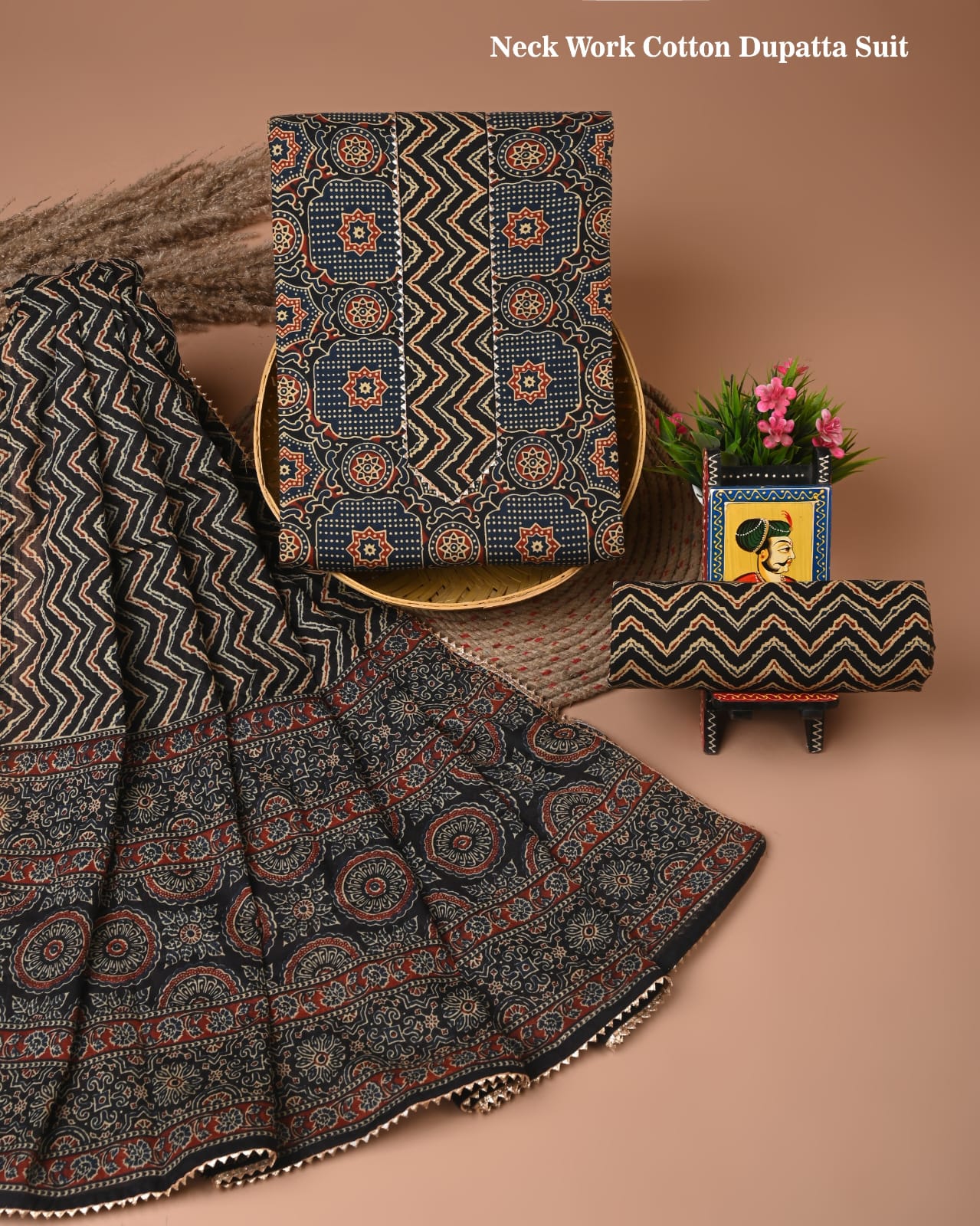 Premium Cotton Suit Set with Gota Patti Work (BACOTGH34)