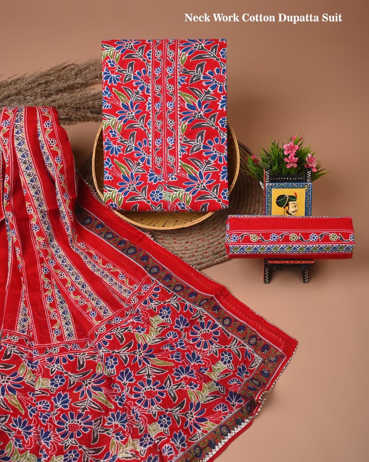 Premium Cotton Suit Set with Gota Patti Work (BACOTGH39)