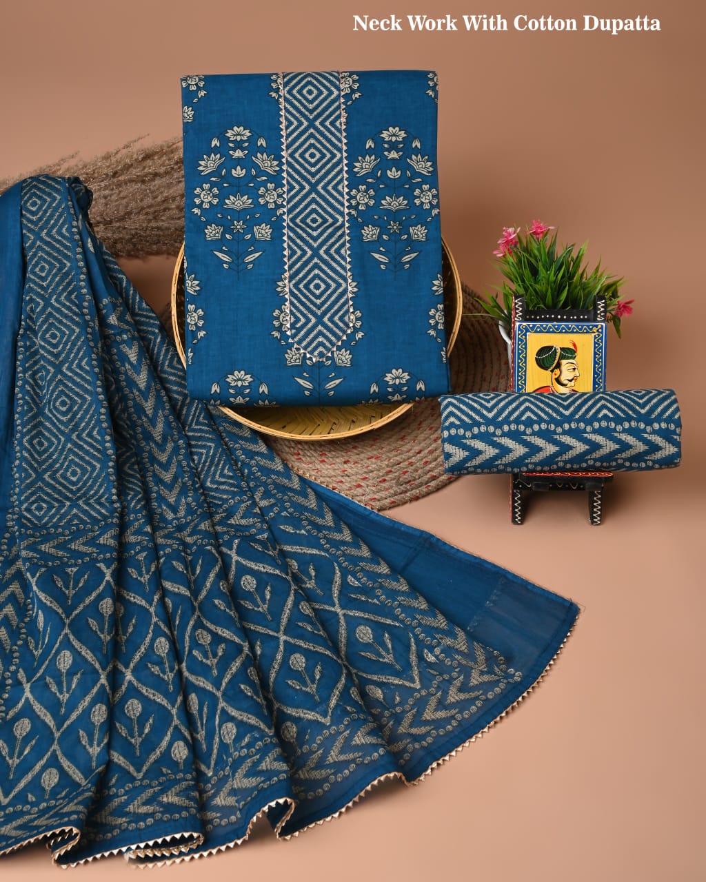 Premium Cotton Suit Set with Gota Patti Work (BACOTGH45)