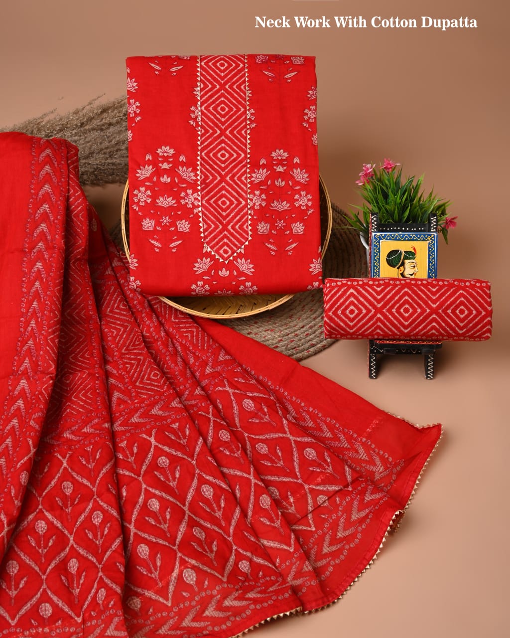 Premium Cotton Suit Set with Gota Patti Work (BACOTGH47)