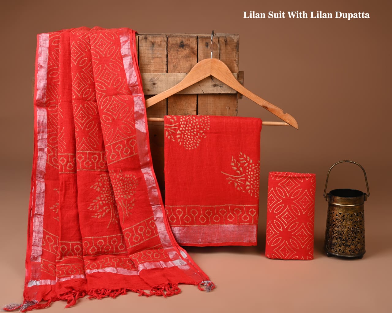 Premium Linen‑Cotton Suit with Zari Border (BACLS14)