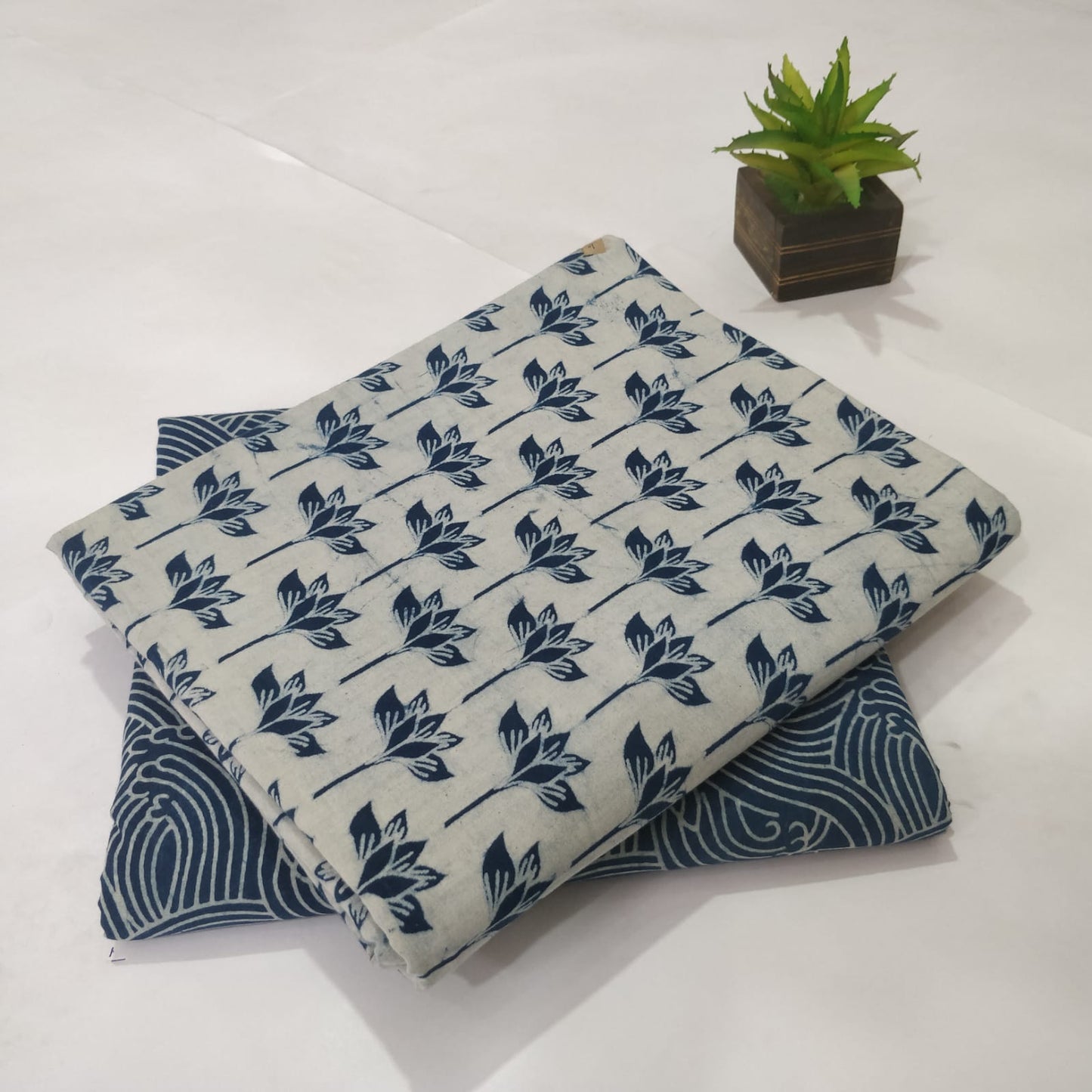 Premium Hand Block Printed Cotton Suit Top And Bottom Suit Set (BATB16)