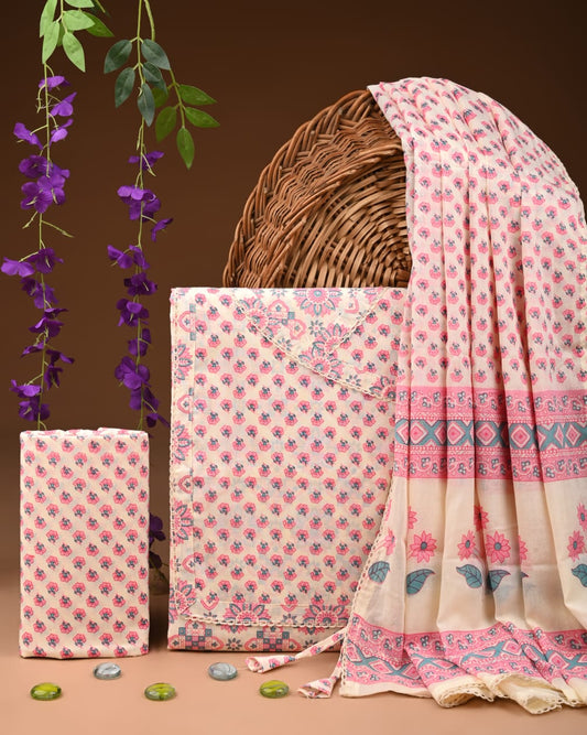 Premium Cotton Suit Set with Gota Patti Work (BACOTGH27)