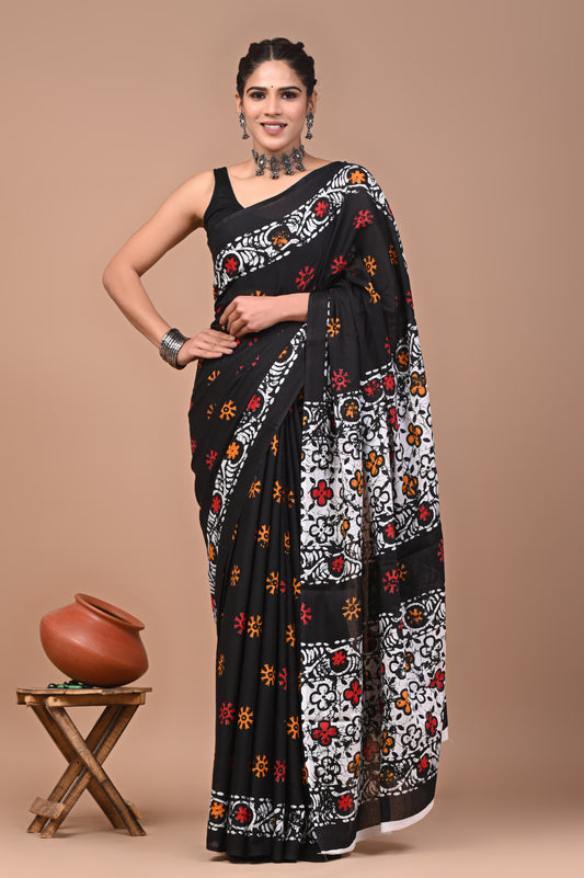 Premium Cotton Saree with Blouse Piece (BACS25)