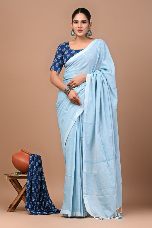 Premium Khadi Cotton Saree Extra Blouse Piece (BAKCS24)