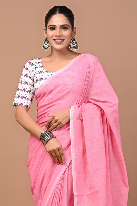 Premium Khadi Cotton Saree Extra Blouse Piece (BAKCS03)