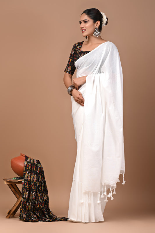 Premium Khadi Cotton Saree Extra Blouse Piece (BAKCS14)