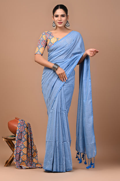 Premium Khadi Cotton Saree Extra Blouse Piece (BAKCS05)