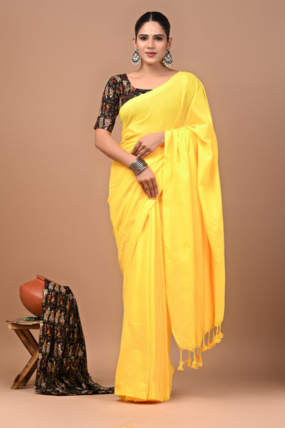 Premium Khadi Cotton Saree Extra Blouse Piece (BAKCS13)