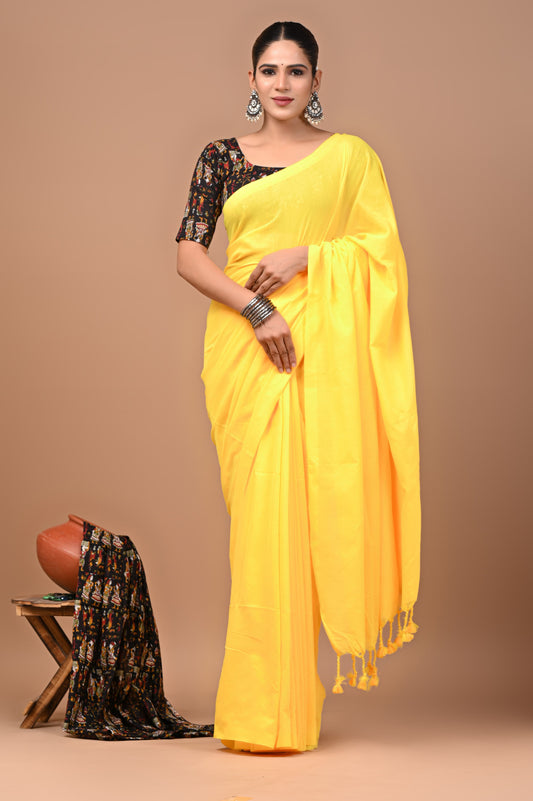 Premium Khadi Cotton Saree Extra Blouse Piece (BAKCS13)