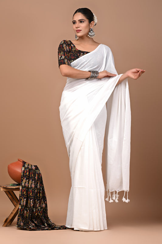 Premium Khadi Cotton Saree Extra Blouse Piece (BAKCS14)