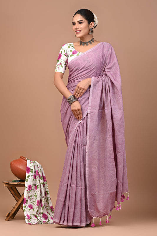 Premium Khadi Cotton Saree Extra Blouse Piece (BAKCS09)