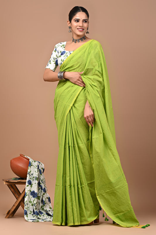 Premium Khadi Cotton Saree Extra Blouse Piece (BAKCS06)