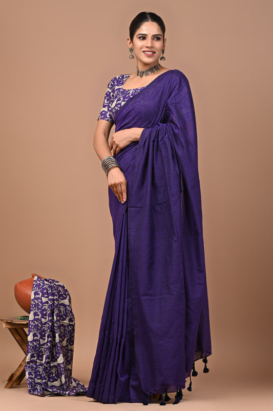 Premium Khadi Cotton Saree Extra Blouse Piece (BAKCS10)