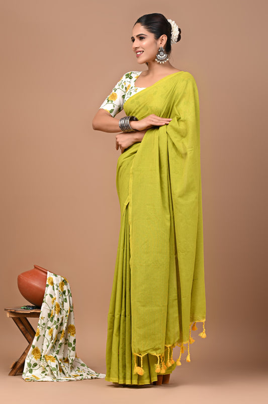 Premium Khadi Cotton Saree Extra Blouse Piece (BAKCS08)