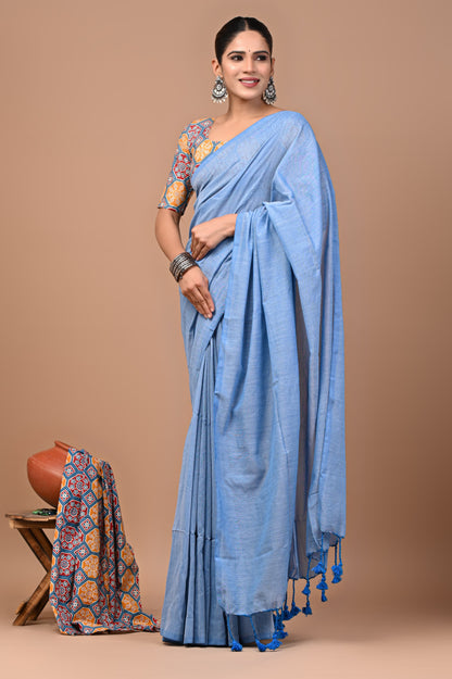 Premium Khadi Cotton Saree Extra Blouse Piece (BAKCS05)