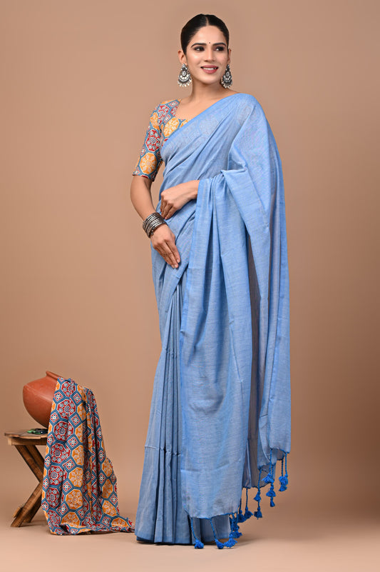 Premium Khadi Cotton Saree Extra Blouse Piece (BAKCS05)