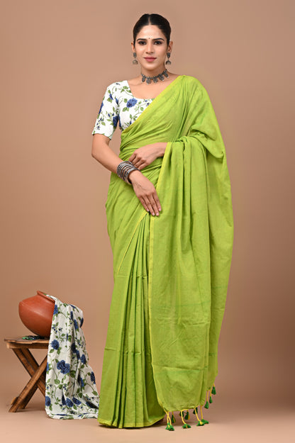 Premium Khadi Cotton Saree Extra Blouse Piece (BAKCS06)