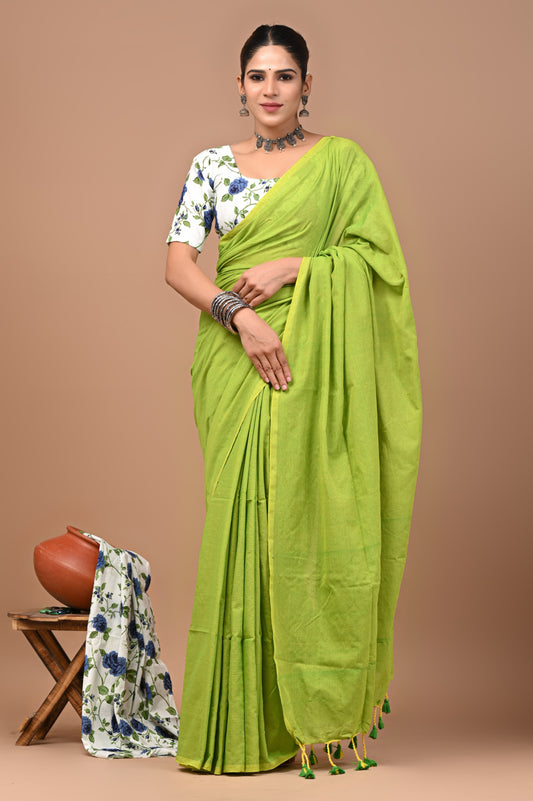 Premium Khadi Cotton Saree Extra Blouse Piece (BAKCS06)