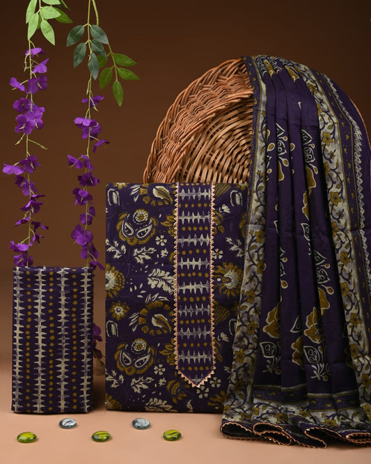 Premium Cotton Suit Set with Gota Patti Work (BACOTGH49)