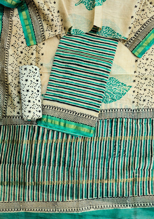 Exclusive Maheshwari silk suit Set