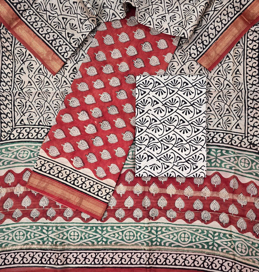 Exclusive Maheshwari silk suit Set