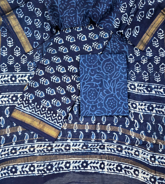 Exclusive Maheshwari silk suit Set