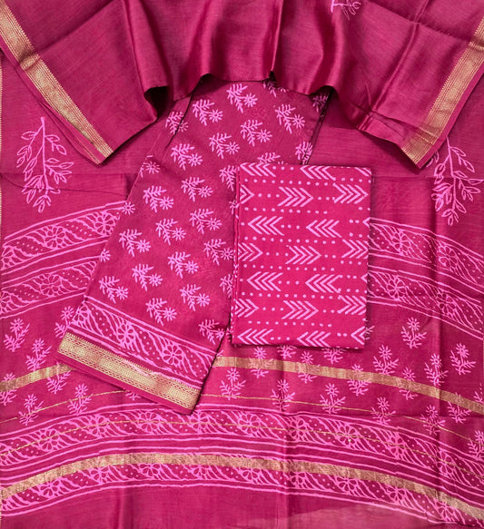 Exclusive Maheshwari silk suit Set